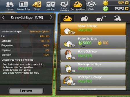 Golf Star Fertigkeit Draw-Schlag Golf Star Fertigkeit Draw-Schlag