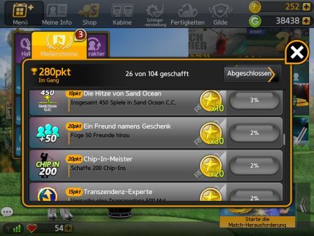 Golf Star Belohnung für 50 Freunde Golf Star Belohnung für 50 Freunde